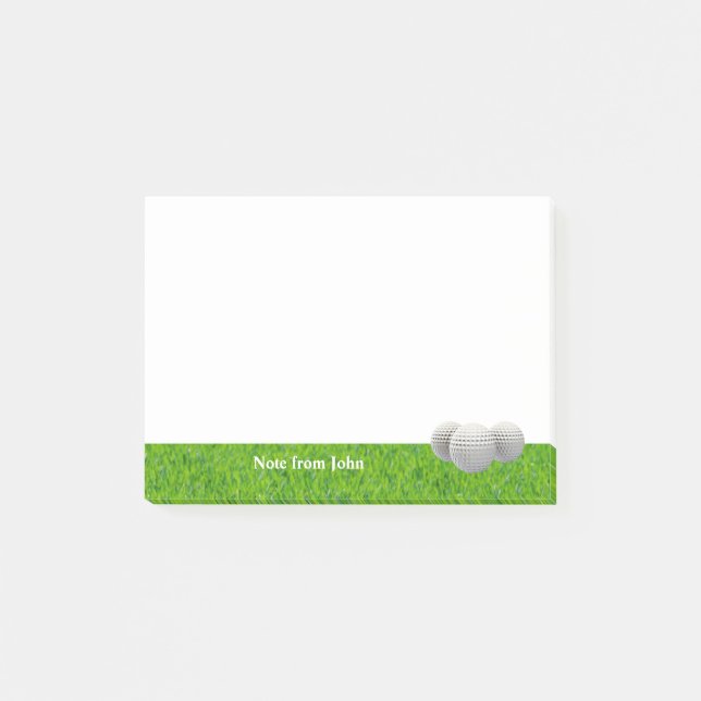 Golfplatz Grassland Sport Individuelle Name Post-it Klebezettel (Vorderseite)