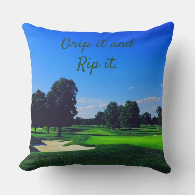 Golfplatz Grip it und Rip it Kissen (Vorderseite)