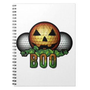 Golfplatz Halloween Golfer Ruhestand Geschenk Notizblock