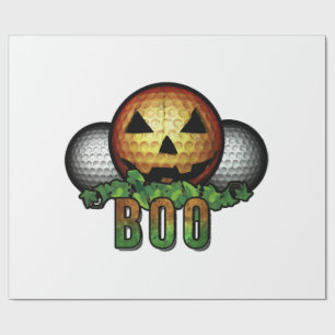 Golfplatz Halloween Golfer Ruhestandsgeschenk Geschenkpapier