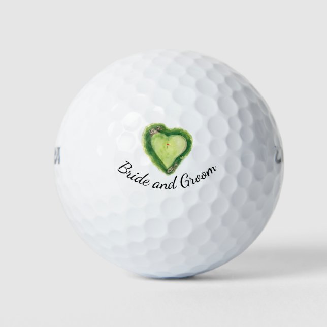 Golfplatz Herzform  Golfball (Vorderseite)