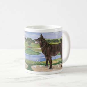 Golfplatz Hunde Schokolade Labrador Mix Funny Kaffeetasse