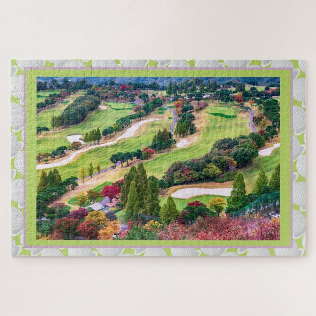 Golfplatz im Herbst & Ball Puzzle (Horizontal)
