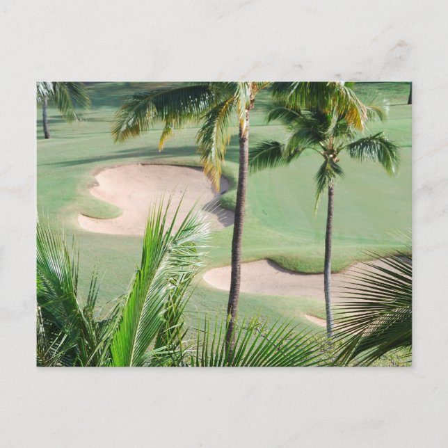 Golfplatz in Tropen Postkarte (Vorderseite)