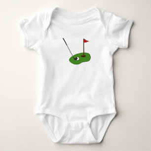 Golfplatz Loch mit Fahne Baby Strampler