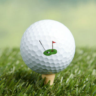 Golfplatz Loch mit Fahne Golfball