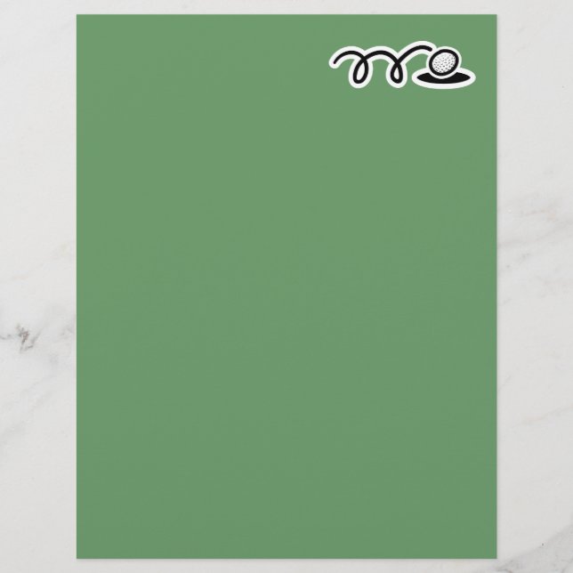 Golfplatz mit Cartoon-Golfball (Vorderseite)