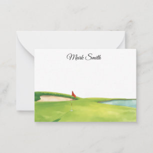 Golfplatz mit Ihrem Namen Mitteilungskarte