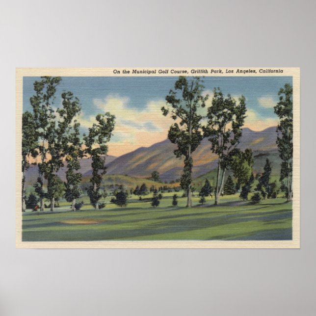 Golfplatz Municipal in Griffith Park Poster (Vorne)