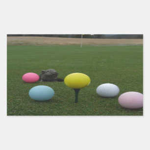 Golfplatz Ostergebirge Rechteckiger Aufkleber