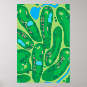 Golfplatz par Golfplatz grün Poster