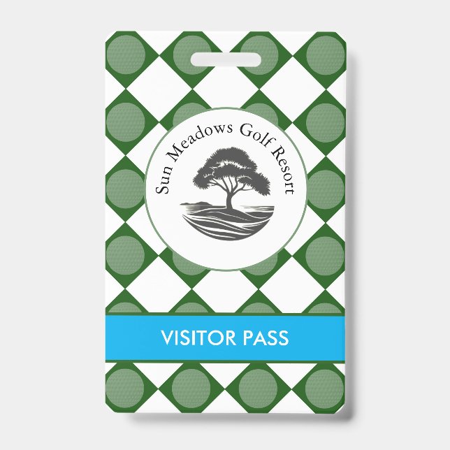 Golfplatz Presse- und Gästebadge Ausweis (Vorderseite)