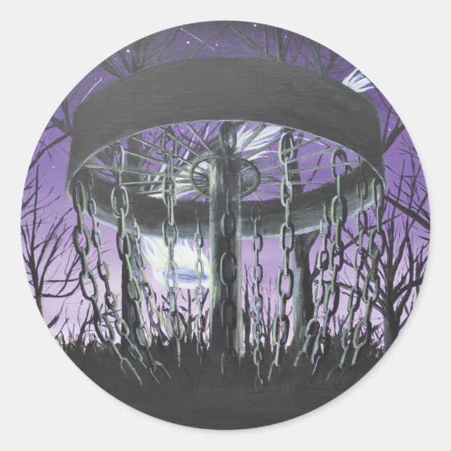 Golfplatz Runder Aufkleber (Vorderseite)