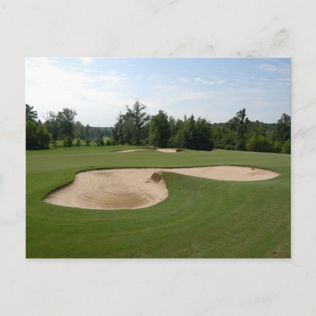 Golfplatz Sandfalle Postkarte (Vorderseite)