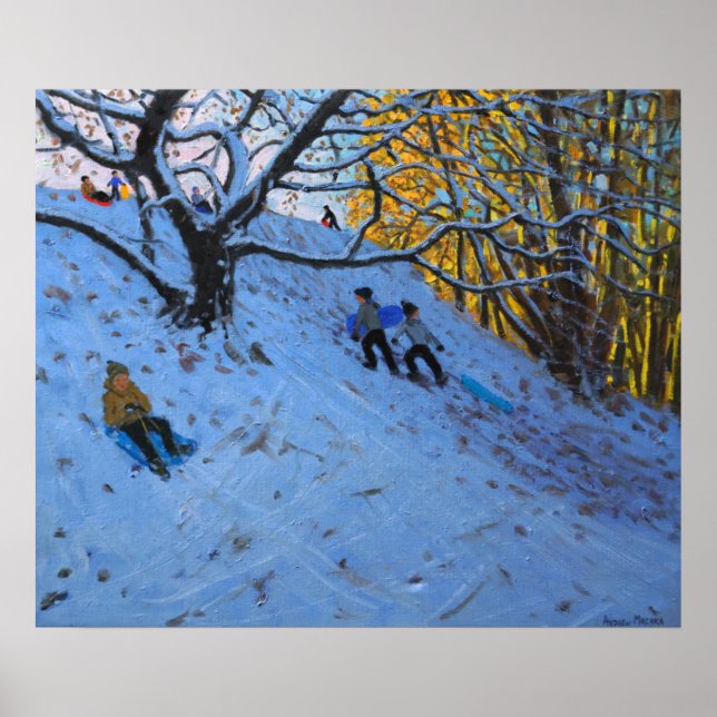 Golfplatz Sledging Allestree Poster (Vorne)
