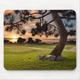 Golfplatz Sonnenuntergang Mousepad