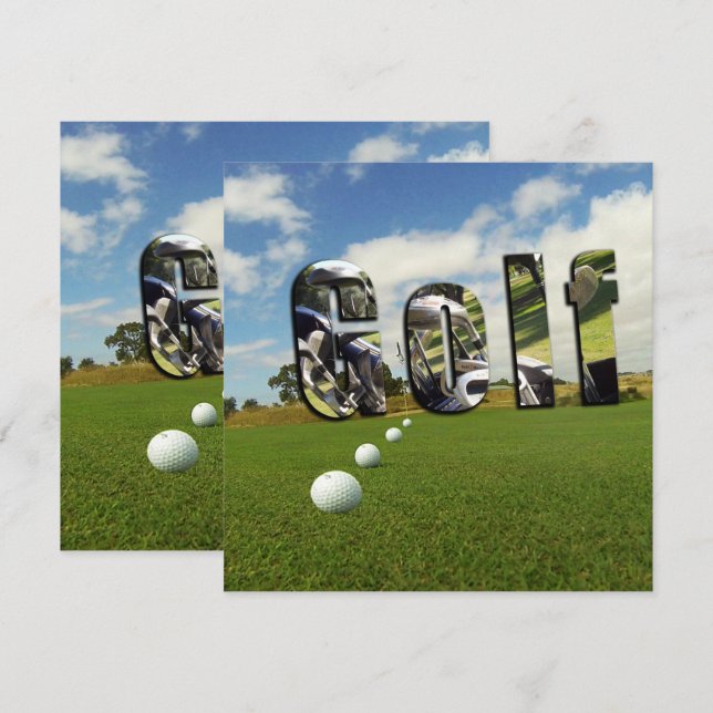 Golfplatz und Logo, (Vorne/Hinten)