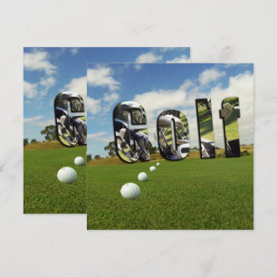 Golfplatz und Logo,