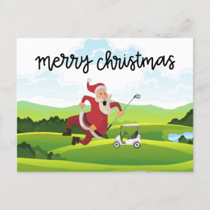 Golfplatz und Weihnachtsmann zu Weihnachten