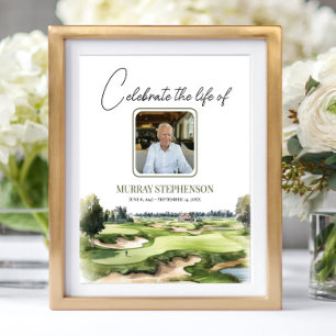 Golfplatz Willkommen zur Feier des Lebens Foto Poster