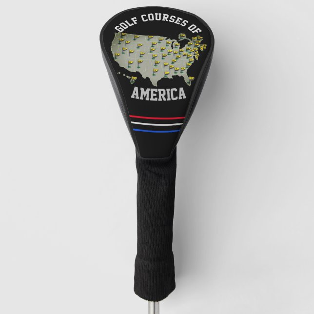 Golfplätze Amerika Karte Golf Headcover (Vorderseite)