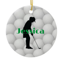 Golfplätze Golfer Abstract Design Keramik Ornament
