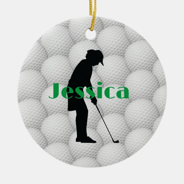 Golfplätze Golfer Abstract Design Keramik Ornament (Vorne)