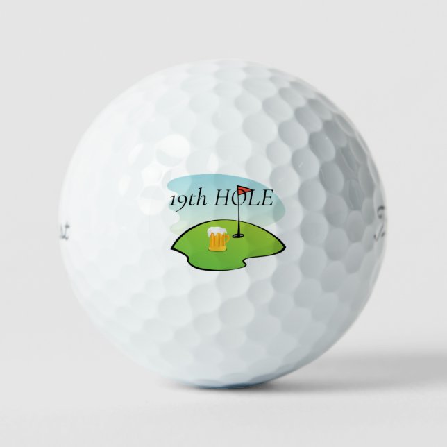 Golfplätze im 19. Loch Golfball (Vorderseite)