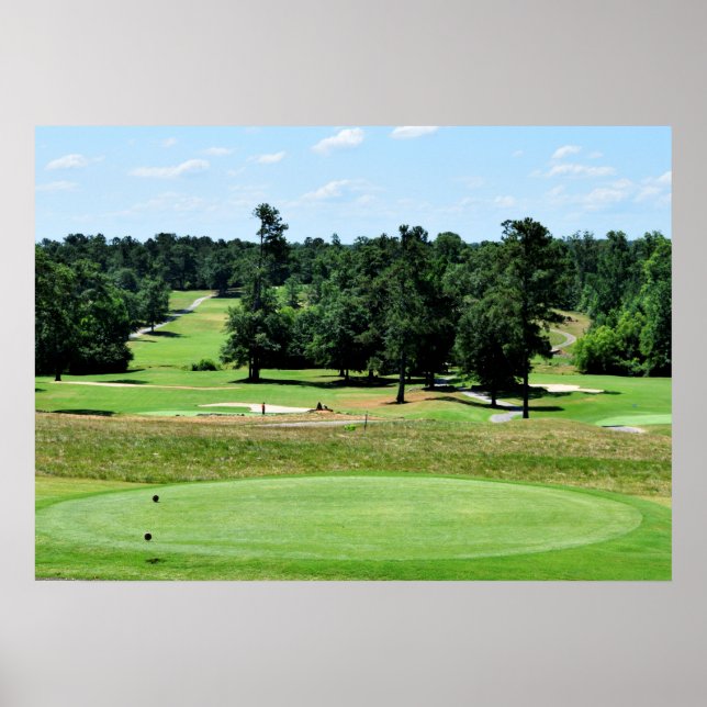 Golfplatzlandschaft Poster (Vorne)