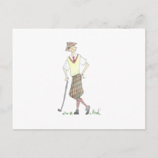 Golfpostkarte Postkarte