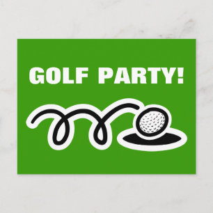 Golfpostkarten für Party Einladungen und Meetings