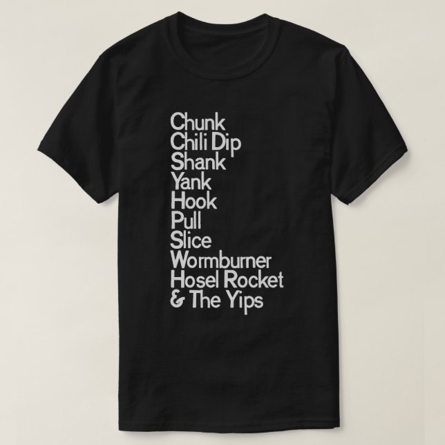 Golfs Dirty Words T-Shirt (Design vorne)