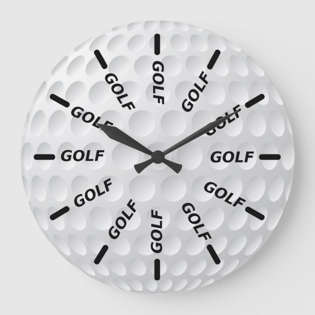 Golfschläger Große Wanduhr (Vorderseite)