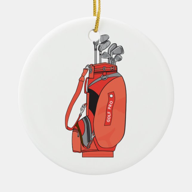 Golfschläger Keramik Ornament (Vorne)