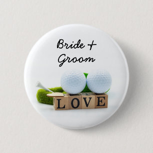 Golfschläger mit Liebe Button