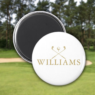 Golfschläger mit personalisiertem Namen in klassis Magnet