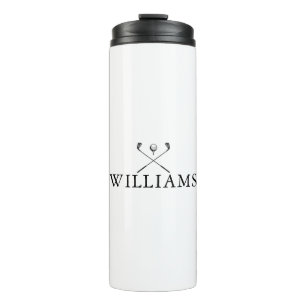 Golfschläger mit personalisiertem Namen Thermosbecher