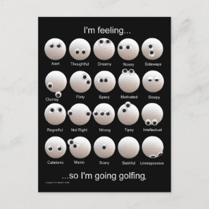 Golfschläger Postkarte