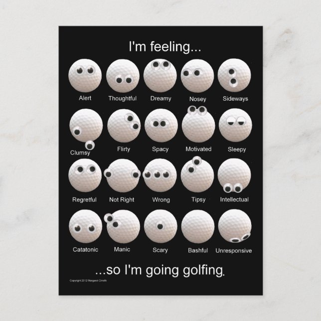 Golfschläger Postkarte (Vorderseite)