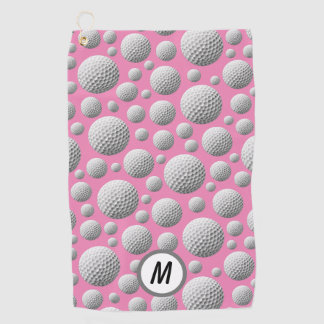 Golfschläger Rosa Monogramm Golfhandtuch