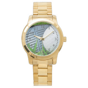 Golfschläger und Ball Armbanduhr
