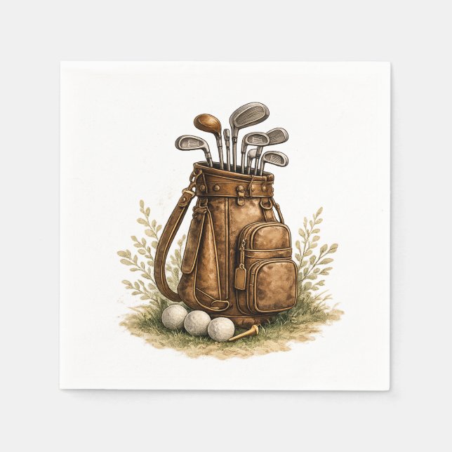 Golfschlägersammlung Fairway Serviette (Vorderseite)