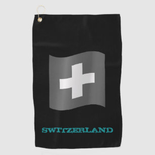 Golfschweiz & Kreuz, Schweizer Flagge Golfhandtuch