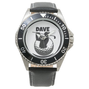 Golfschwung des Mannes & Golfball Armbanduhr