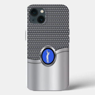 Golfschwung Sportlicher Metall-Look iPhone 13 Hülle