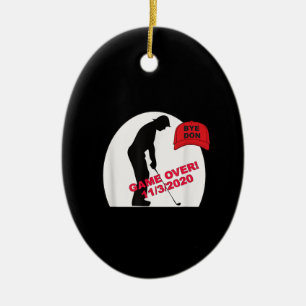 Golfspiel ist über Funny Anti-Trump Keramik Ornament