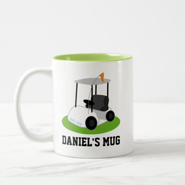 Golfspiel - Personalisiertes Golfspiel Zweifarbige Tasse (Links)