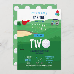 Golfspielen 2. Geburtstag 2 Golf Einladung Spaß