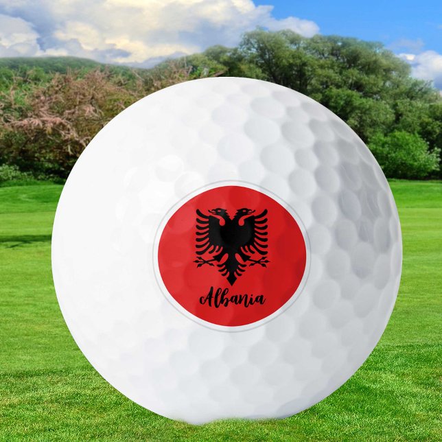 Golfspielen Albanien & Albanische Flagge / Golf Ba Golfball (Von Creator hochgeladen)