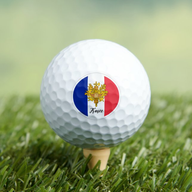 Golfspielen Frankreich & Französisch Flagge / Golf Golfball (Insitu T-Shirt)